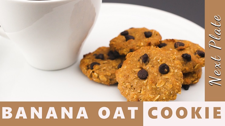 Healthy Banana Oat Cookies with Chocolate Chips